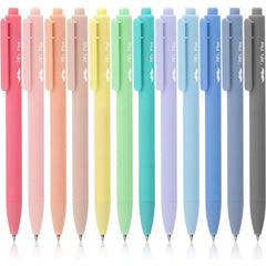 Retractable Gel Pens 12 Pack - 0.7mm Fine Point, Fast-Drying Ink, Assorted Colors (Wholesale)