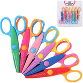 Kids Craft Scissors with Decorative Zig Zag Edges, 6 Pack