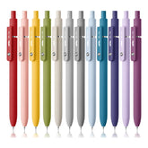 Retractable Fine Point Gel Pens - 6 & 12 Pack, Morandi & Vintage Barrels, Black Ink