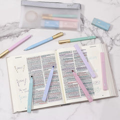 Morandi Bible Highlighters & Pens, 12-Pack, No Bleed, Aesthetic Set