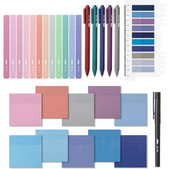 Aesthetic Book Annotation Kit - 38 Pieces with Highlighters, Gel Pens, and Tabs (Wholesale)