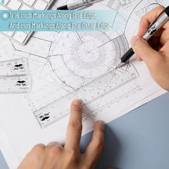 Clear Plastic Rulers 6 Inch (24 Pack) - Metric & Imperial