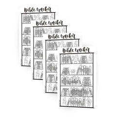 Mr. Pen Bible Reading Tracker Stickers (4-Pack) - 5x7 Matte Finish, Visual Milestone for Bible Journaling, Hand-Designed