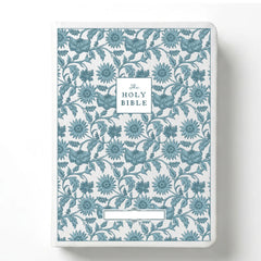 Custom Notetaking Bible with Name Plate - Garden Tapestry Design