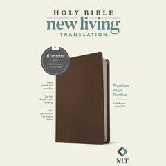 NLT Premium Value Thinline Bible, Brown, Filament Enabled