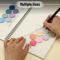 560 Pcs Transparent Round Sticky Notes, Assorted Colors, 28mm, with Quick-Dry Pen