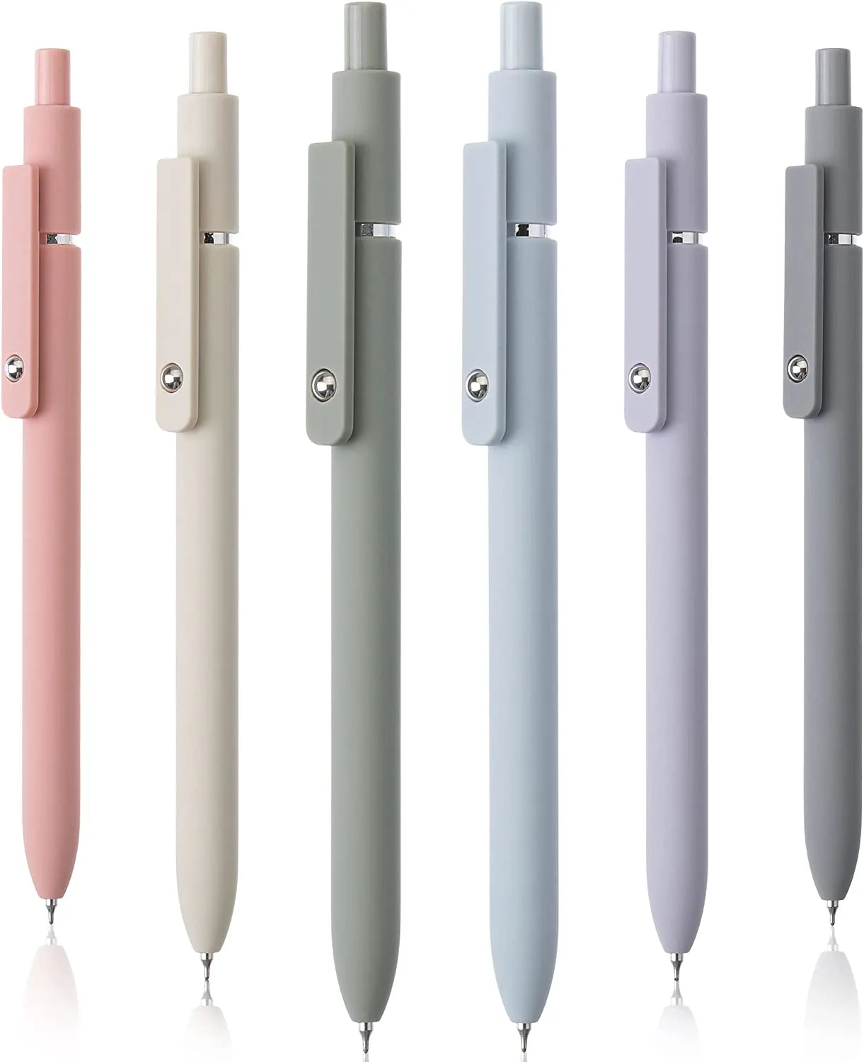 Customizable Retractable Gel Pens with Morandi & Gradient Barrels, Fine Point 0.5mm Black Ink