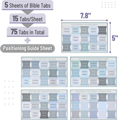 Mr. Pen Bible Tabs - 75 Laminated Index Tabs for Women and Men, Study Bible Book Tabs, Durable Bible Labels