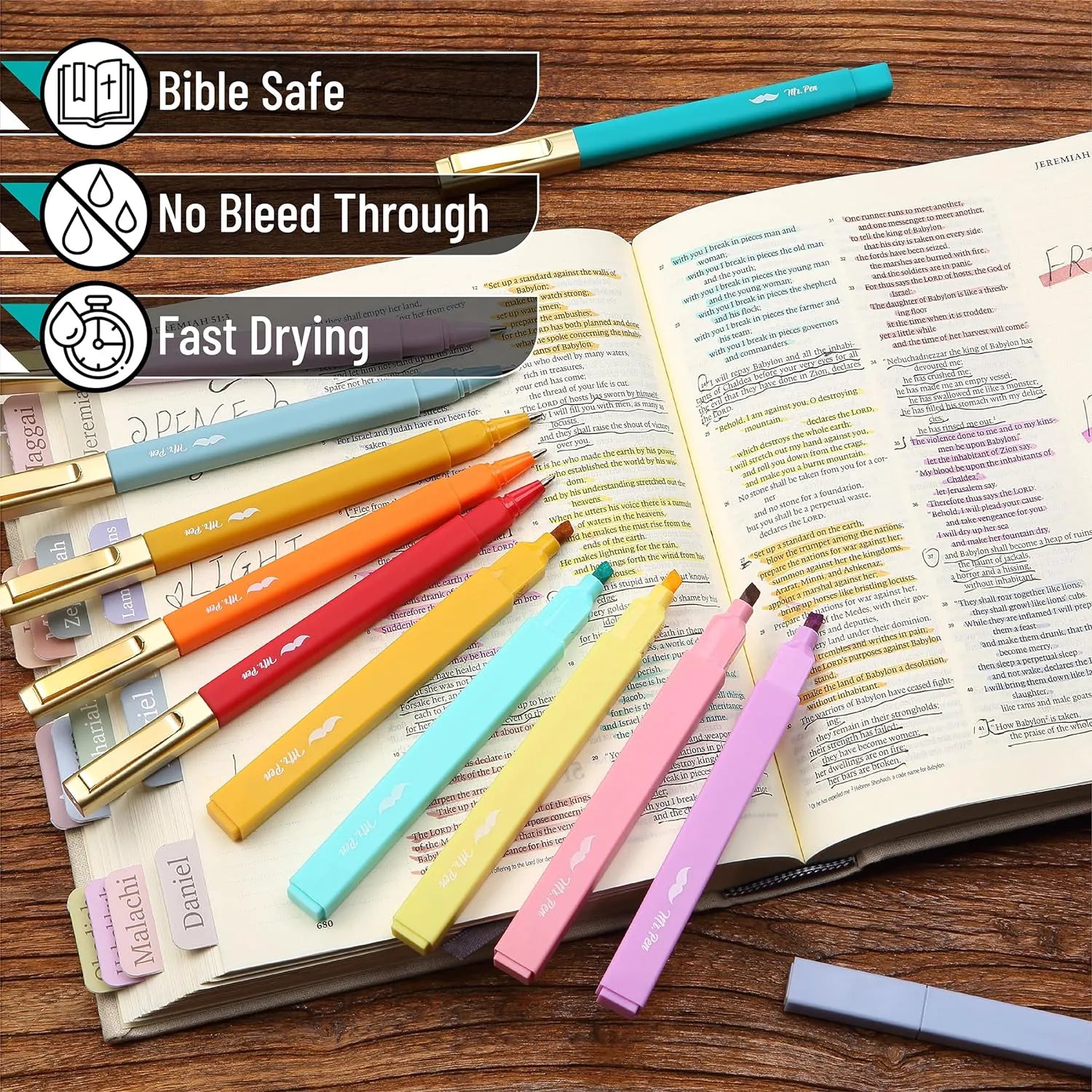 Aesthetic Highlighters & Ballpoint Pens, 12 Pack