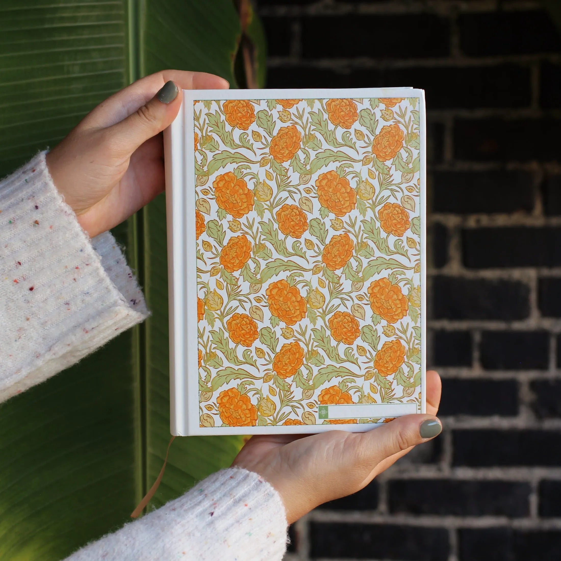ESV Custom Single Column Journaling Bible, Floral Hardcover with Name Box (Pink, Blue, Cream, or Marigold)