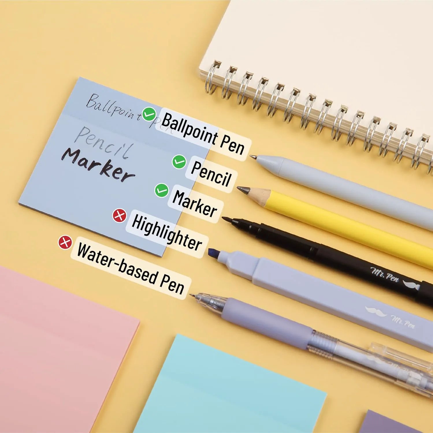 Aesthetic Book Annotation Kit - 38 Pieces with Highlighters, Gel Pens, and Sticky Notes