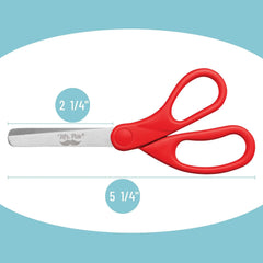 Kids Scissors 5" (12 Pack) - Blunt Tip, Modern Shades, Ages 4+