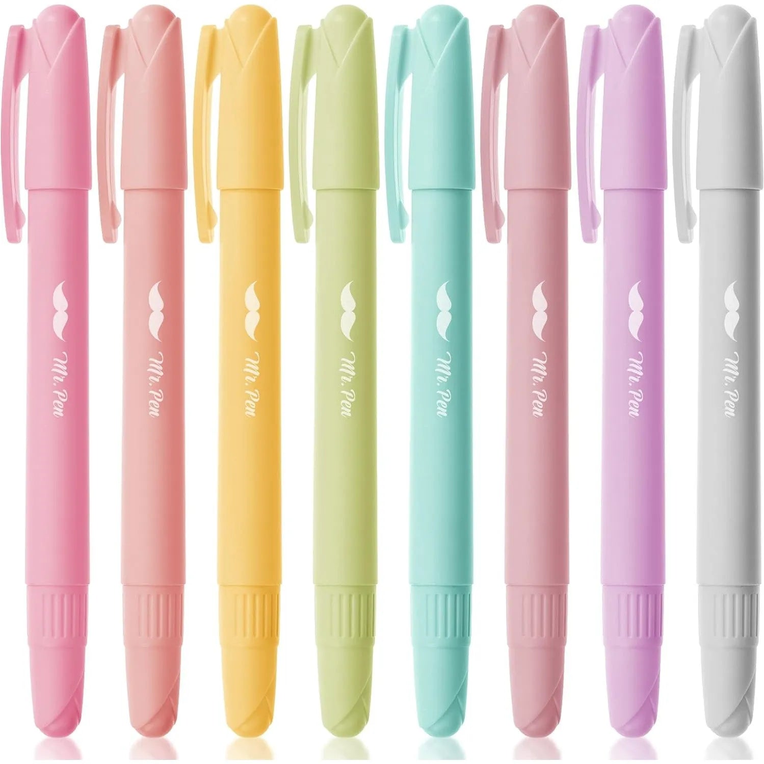Gel Highlighters, 8 Pack, No-Bleed, Twist-Up Design, Sharpenable Tips, Smooth Glide, Perfect for Bible Pages