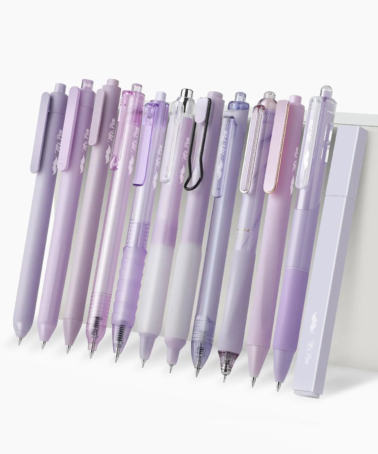 Mr. Pen Gel Ink Pen Set - 12 Pastel Pink Pens, Fine Point 0.5mm, Black Ink