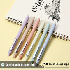 Mr. Pen Retractable Gel Pens, 6 Pack, 0.5 mm Black Ink, Pastel Barrel with Silver Clip, Smooth Writing Pens for Journaling