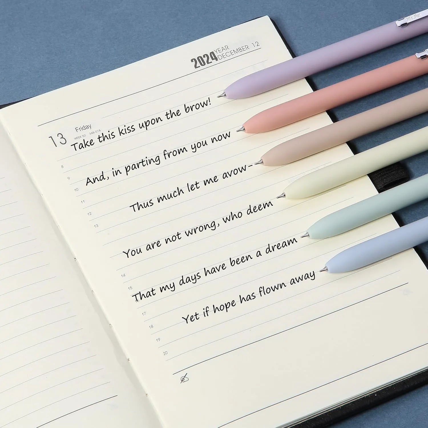 Mr. Pen Retractable Gel Pens, 6 Pack, 0.5 mm Black Ink, Pastel Barrel with Silver Clip, Smooth Writing Pens for Journaling