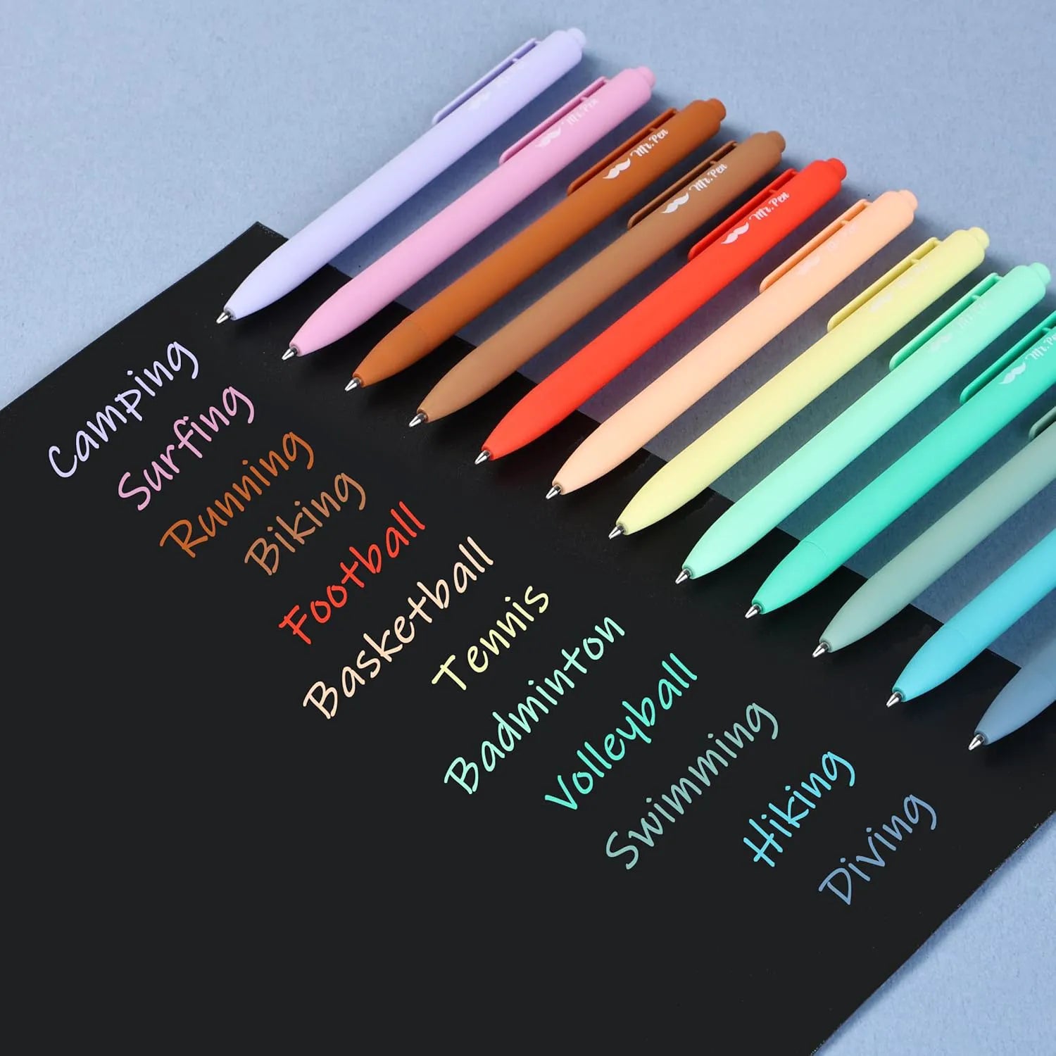 Retractable Gel Pens 12 Pack, Fine Point 0.7mm, Fast-Drying Assorted Colors, Cute Aesthetic Journaling Pens