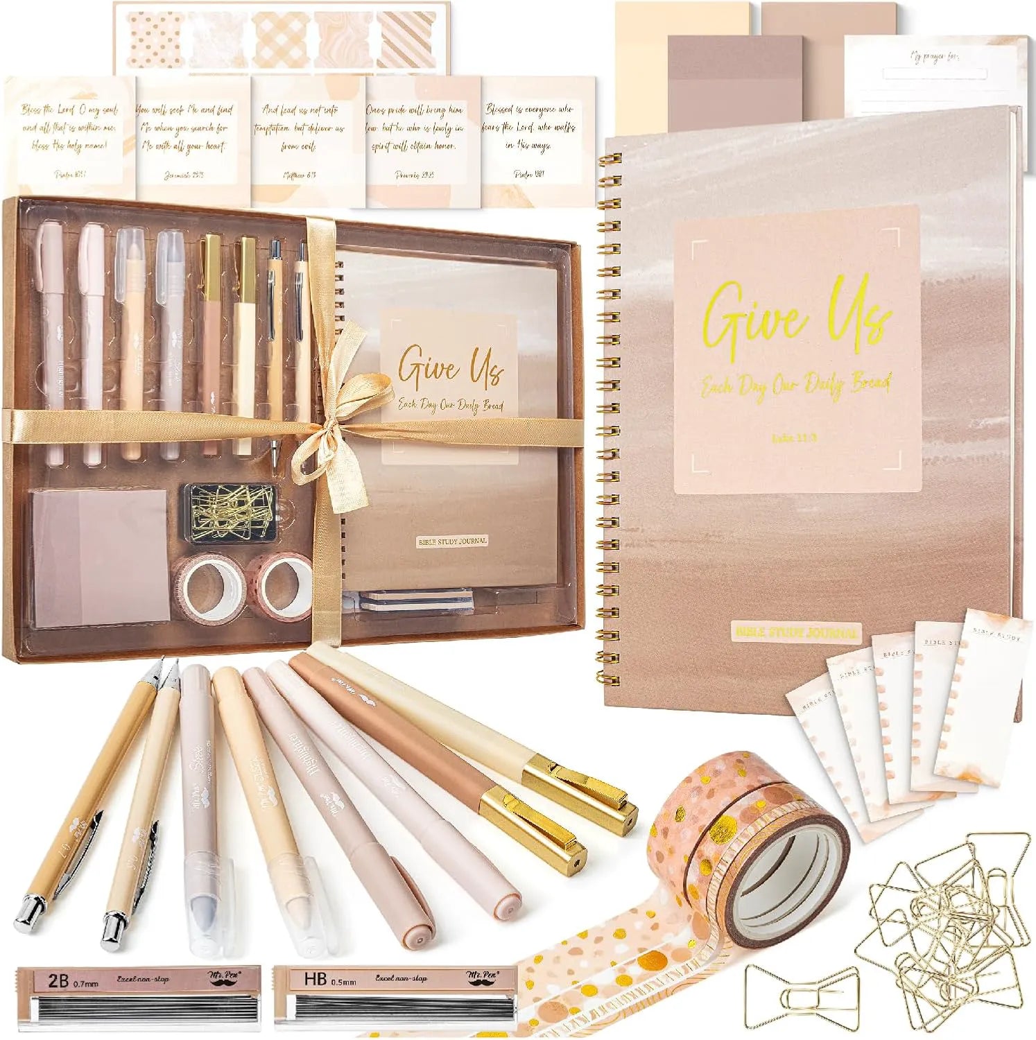 Bible Journaling Kit with No-Bleed Highlighters and Pens, Bible Tabs, and Study Supplies for Women - Perfect Gift Set