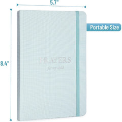 Mr. Pen Prayer Journal for Women - Whisper Blue, 8.4"x5.7", 80 Sheets, Christian Gift for Mothers, Prayers for Son & Daughter