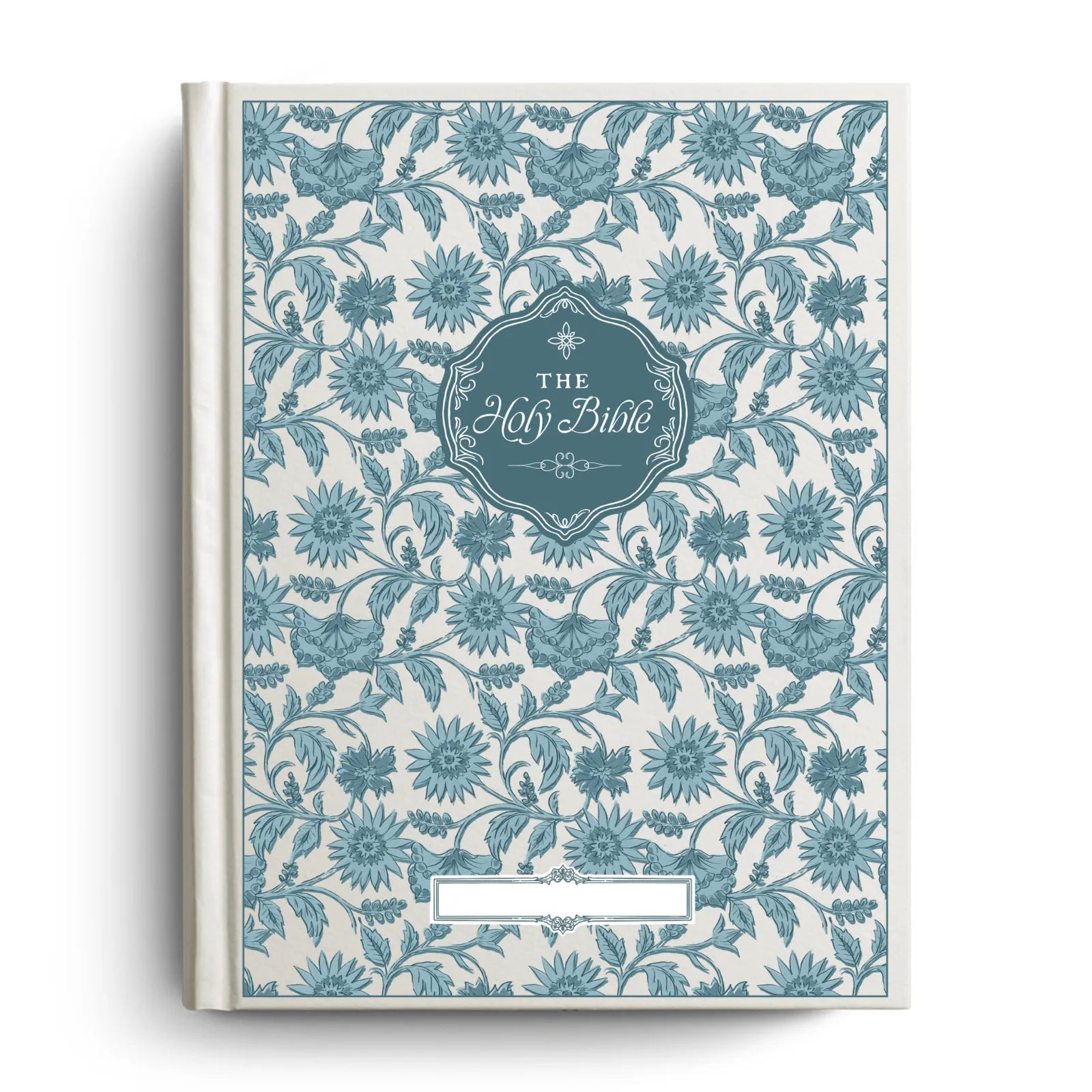 Custom Notetaking Bible with Name Plate - Garden Tapestry Design