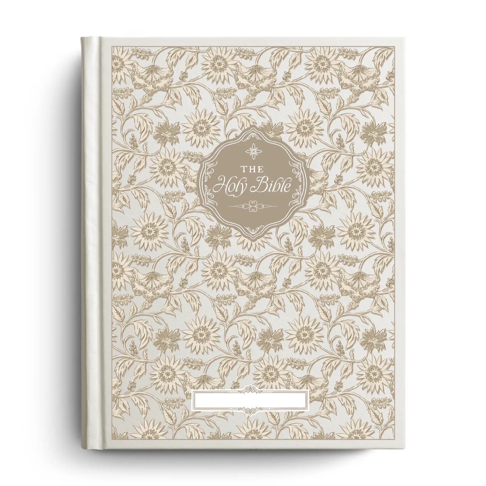 Custom Notetaking Bible with Name Plate - Garden Tapestry Design