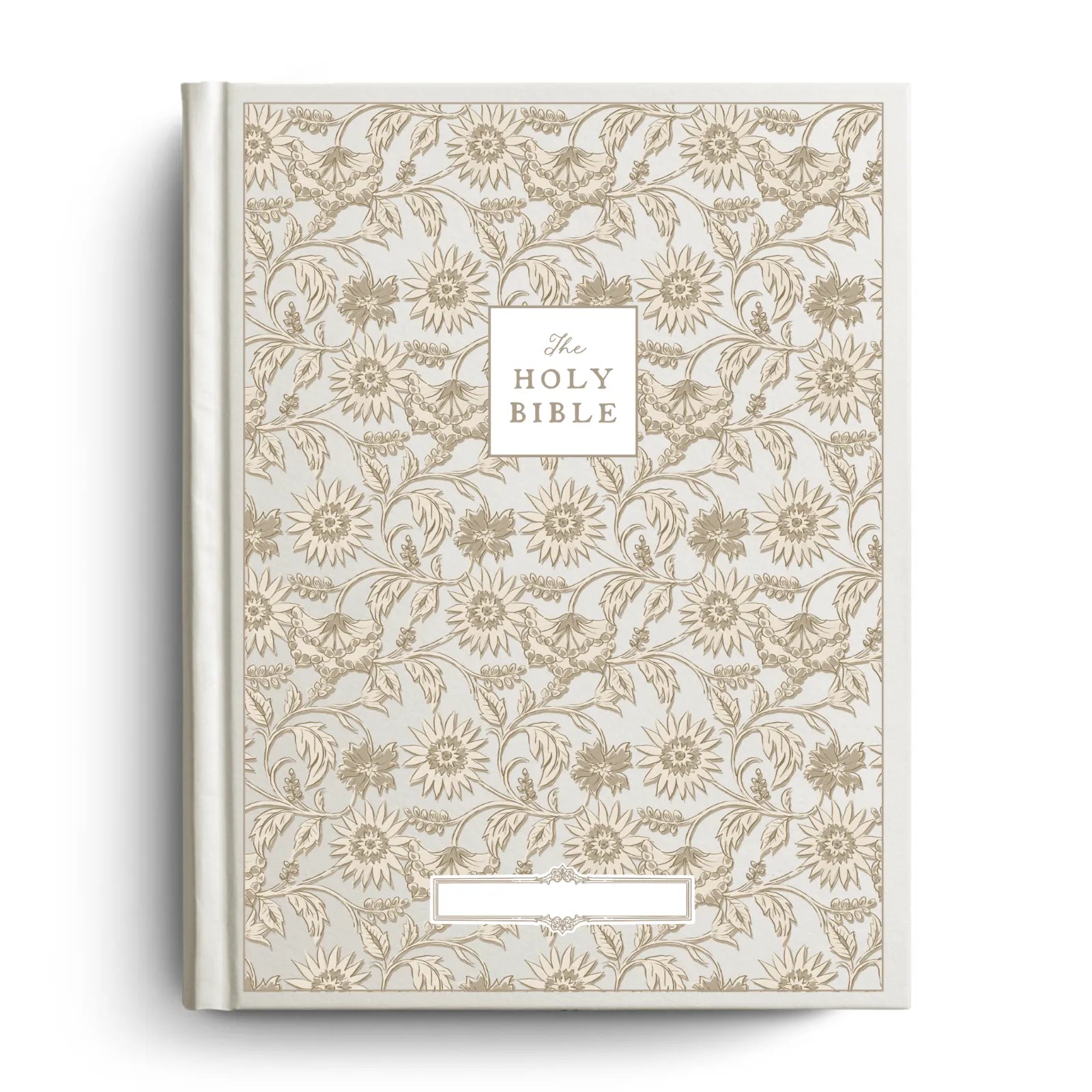 Custom Notetaking Bible with Name Plate - Garden Tapestry Design