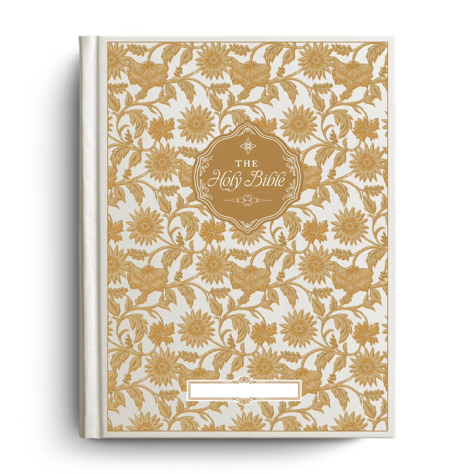Custom Notetaking Bible with Name Plate - Garden Tapestry Design