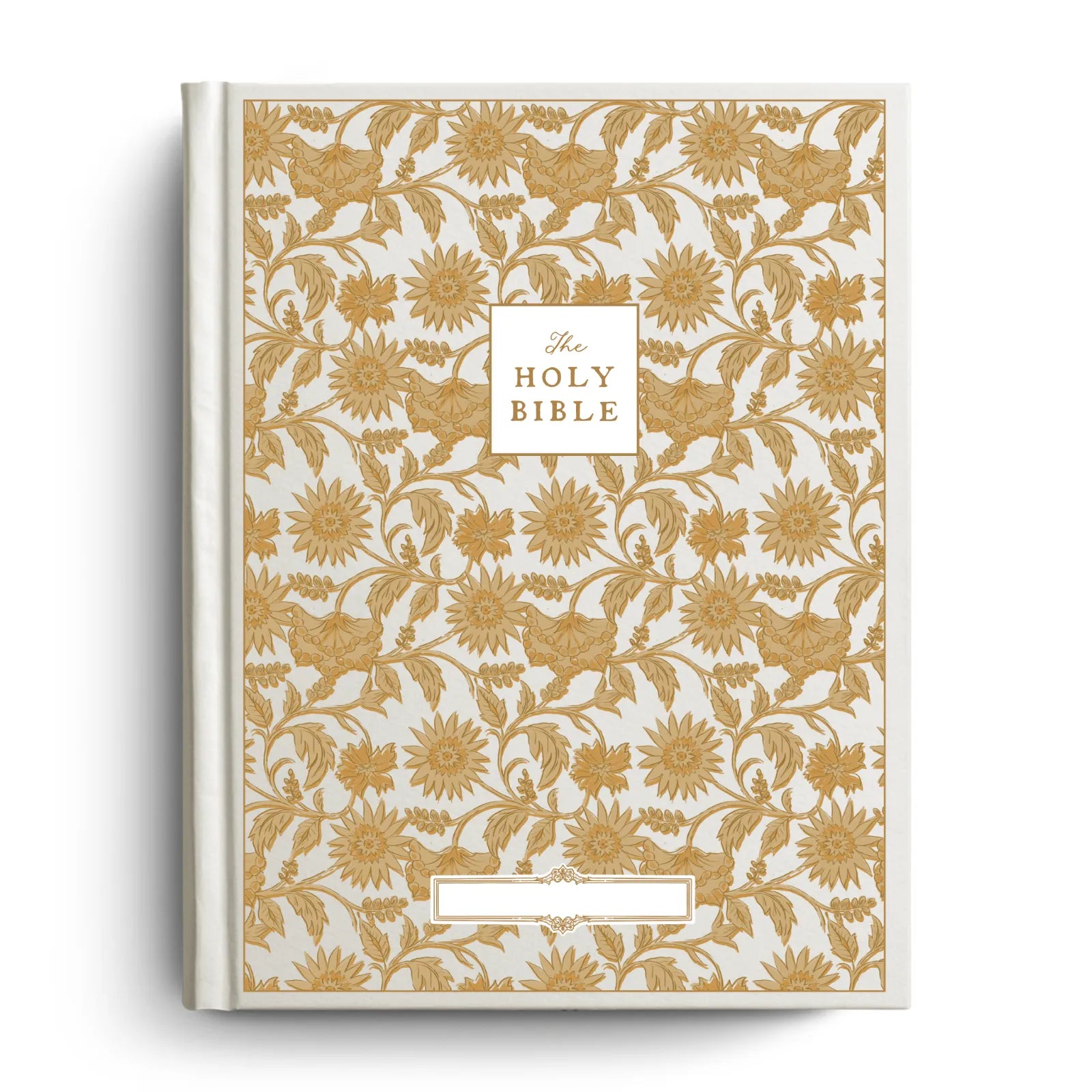 Custom Notetaking Bible with Name Plate - Garden Tapestry Design