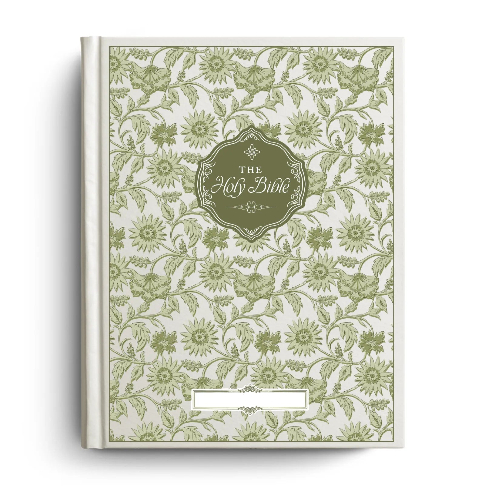Custom Notetaking Bible with Name Plate - Garden Tapestry Design