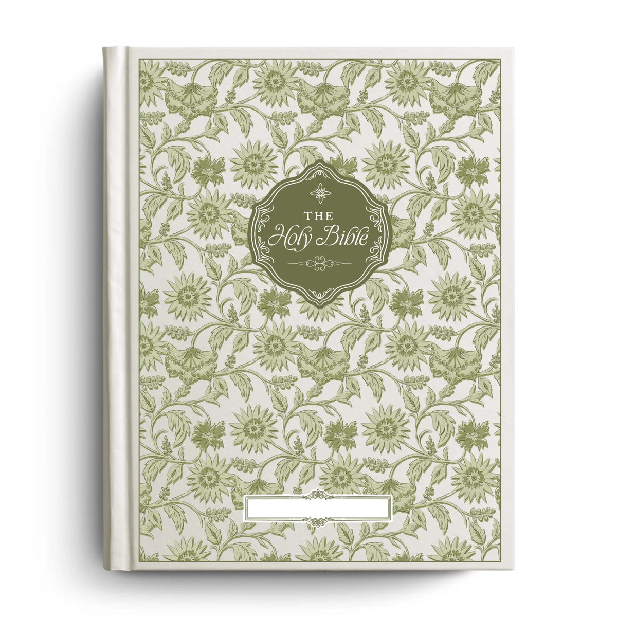 Custom Notetaking Bible with Name Plate - Garden Tapestry Design