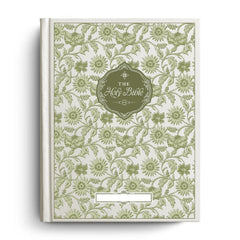 Custom Notetaking Bible with Name Plate - Garden Tapestry Design