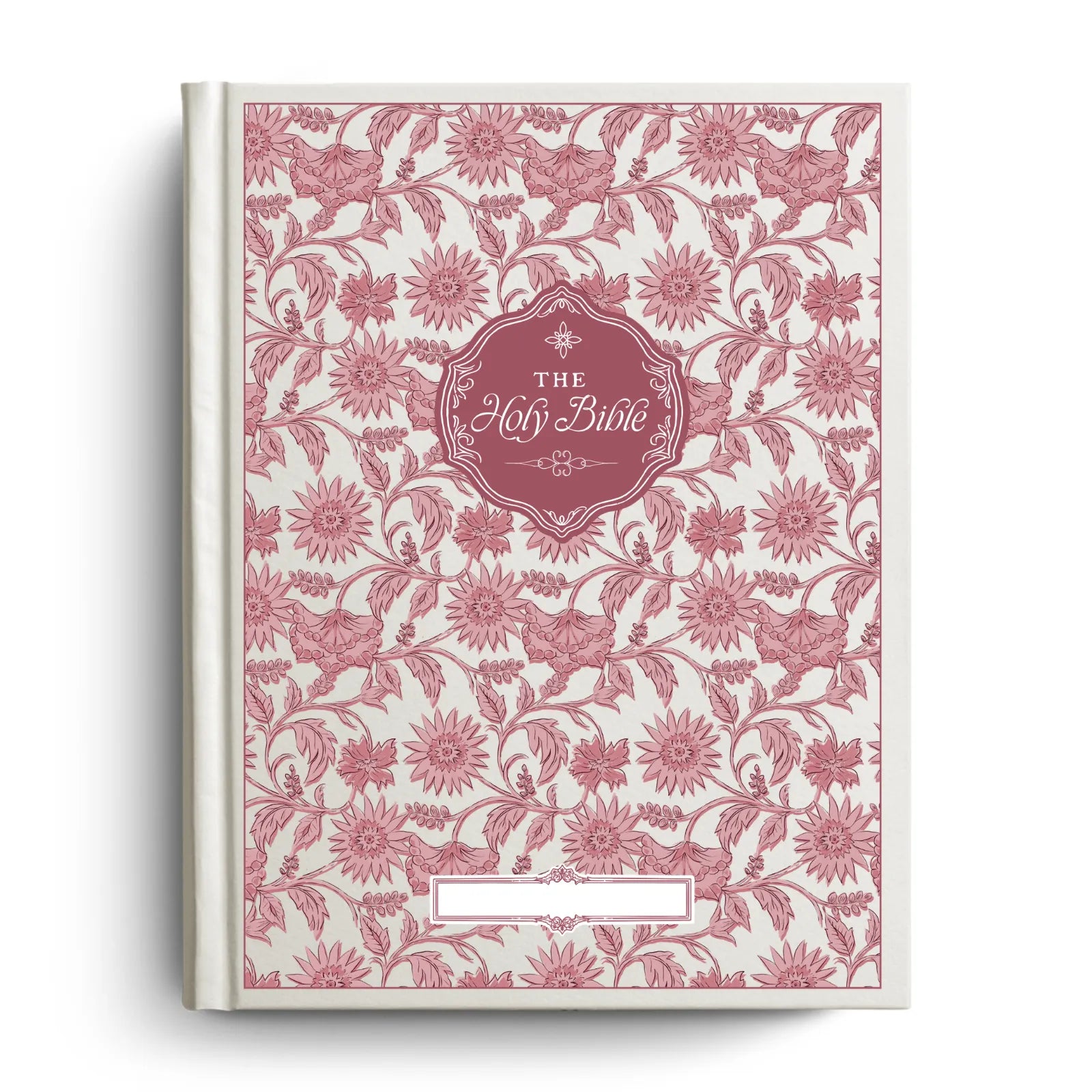 Custom Notetaking Bible with Name Plate - Garden Tapestry Design
