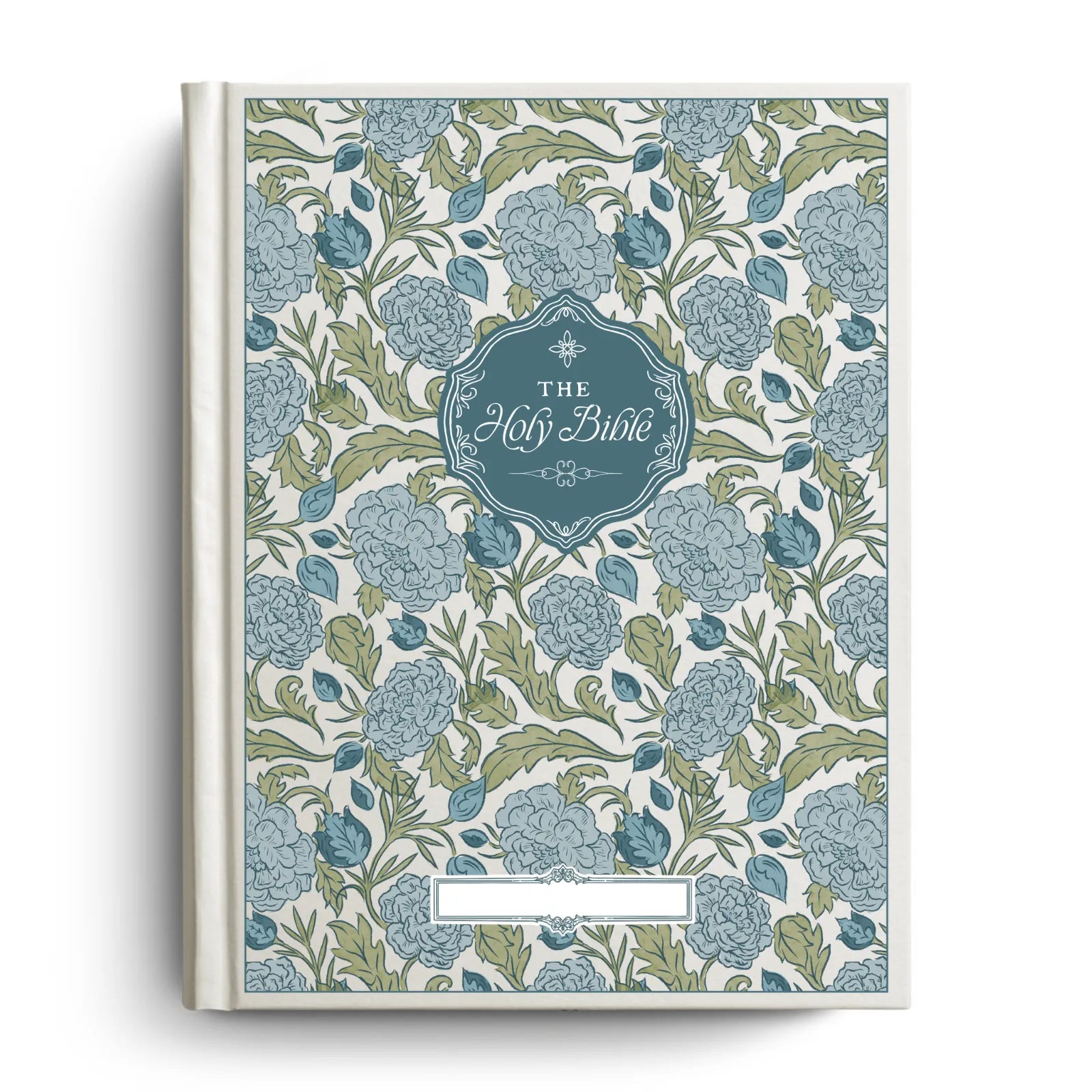Custom Peony Meadow Notetaking Bible with Personalized Name Plate