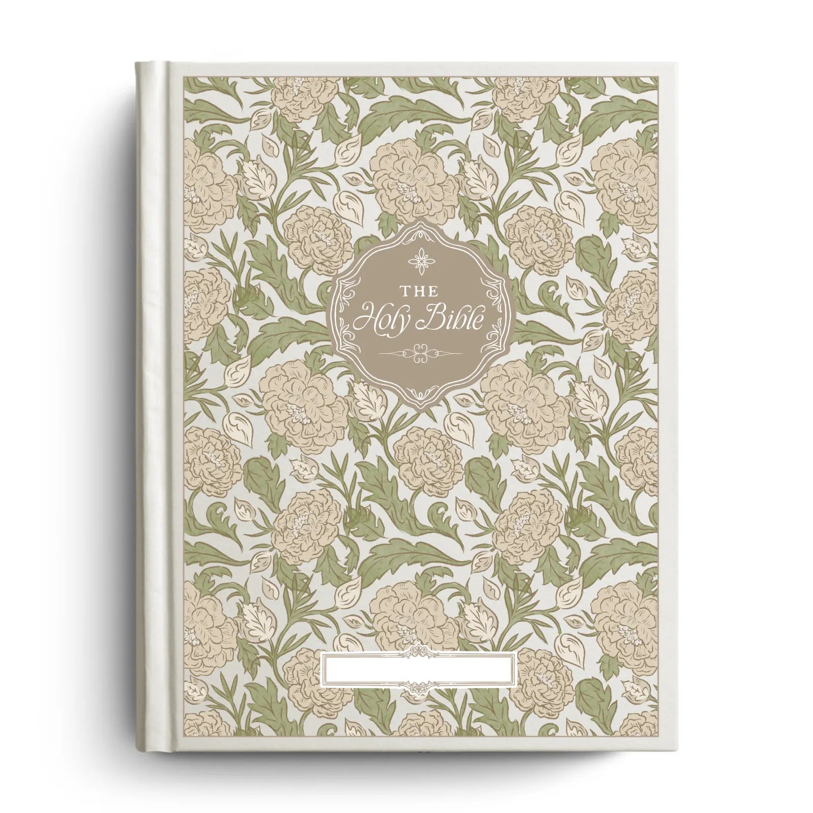 Custom Peony Meadow Notetaking Bible with Personalized Name Plate