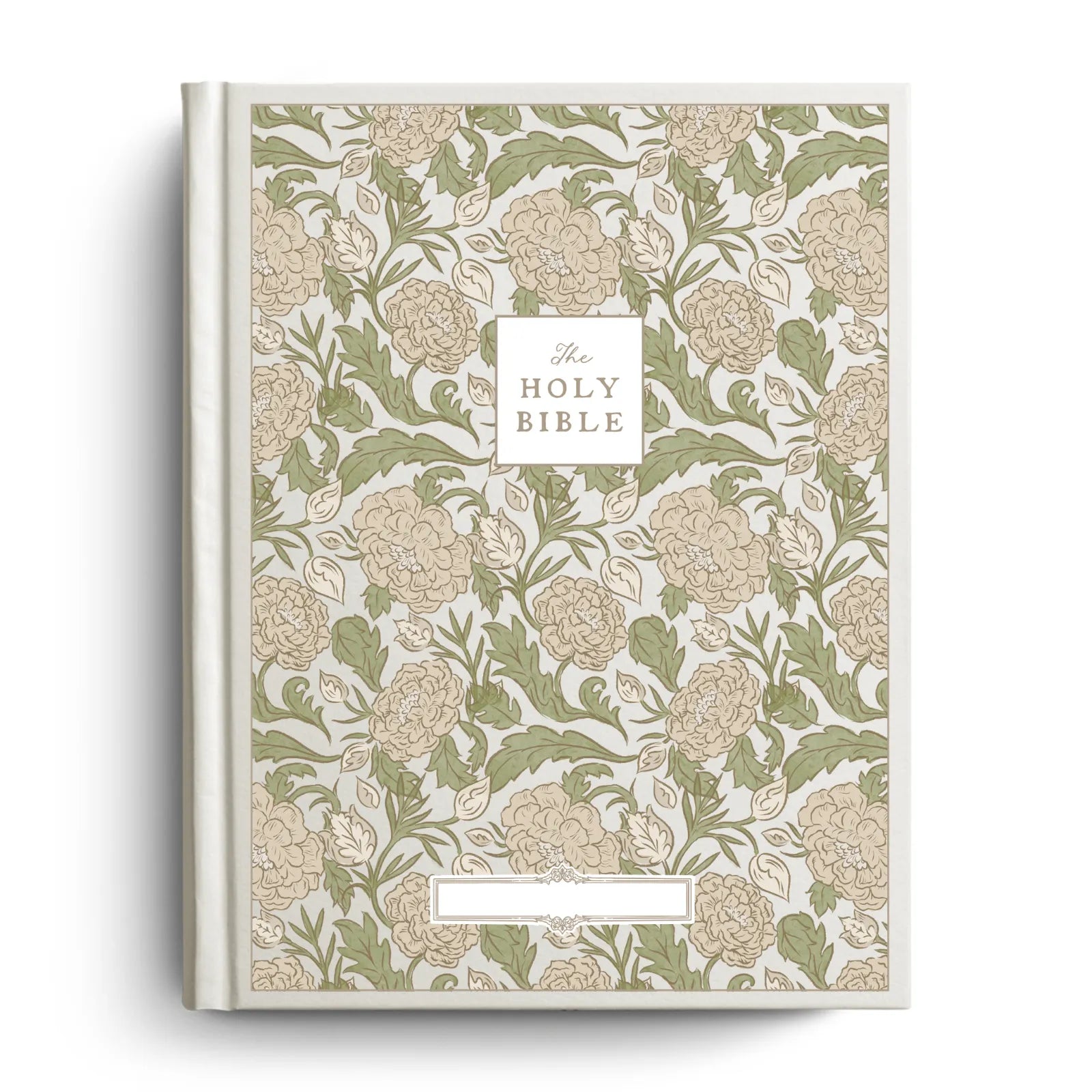 Custom Peony Meadow Notetaking Bible with Personalized Name Plate