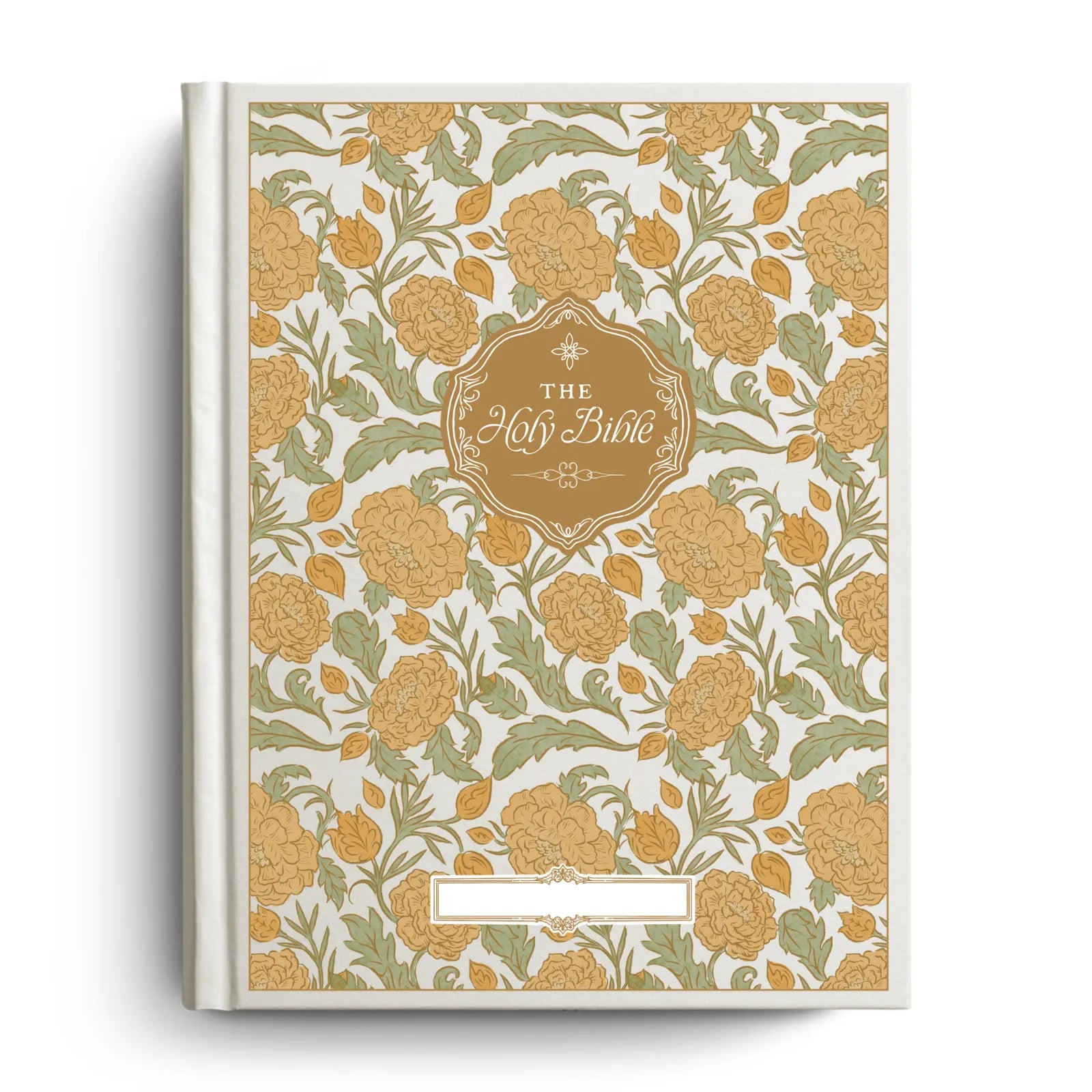 Custom Peony Meadow Notetaking Bible with Personalized Name Plate