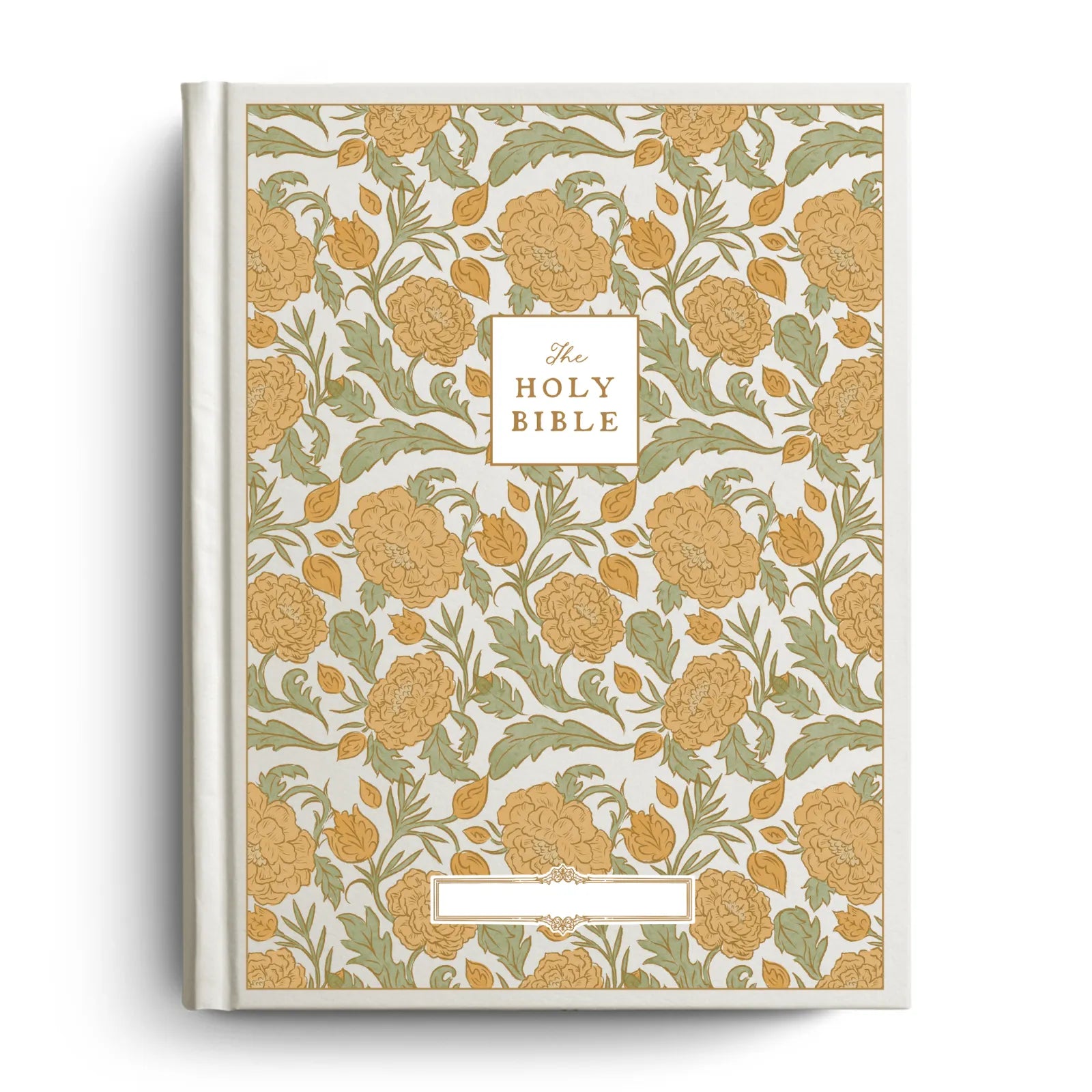 Custom Peony Meadow Notetaking Bible with Personalized Name Plate