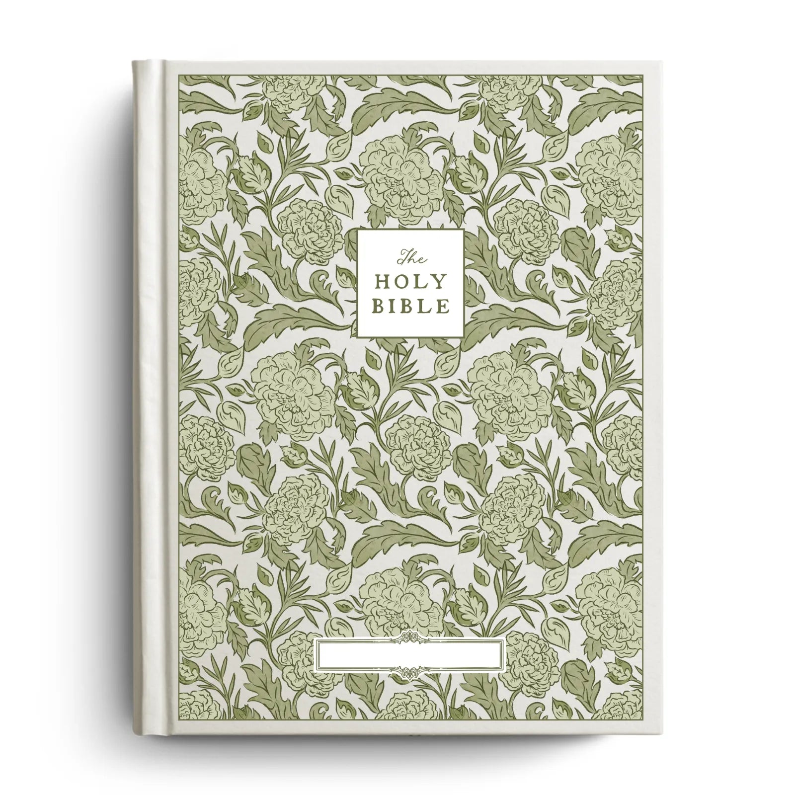 Custom Peony Meadow Notetaking Bible with Personalized Name Plate