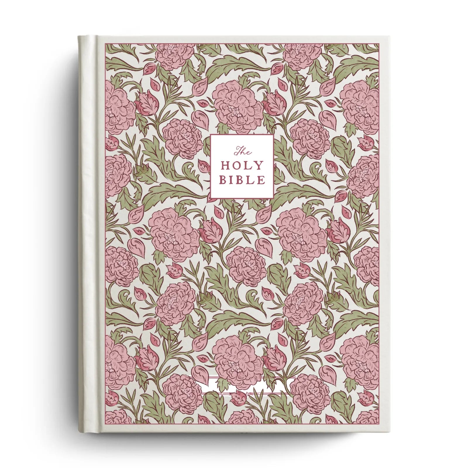 Custom Peony Meadow Notetaking Bible with Personalized Name Plate