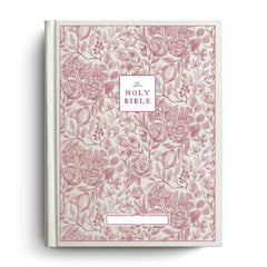 Custom Floral Citrus Bible with Personalized Name Plate for Notetaking