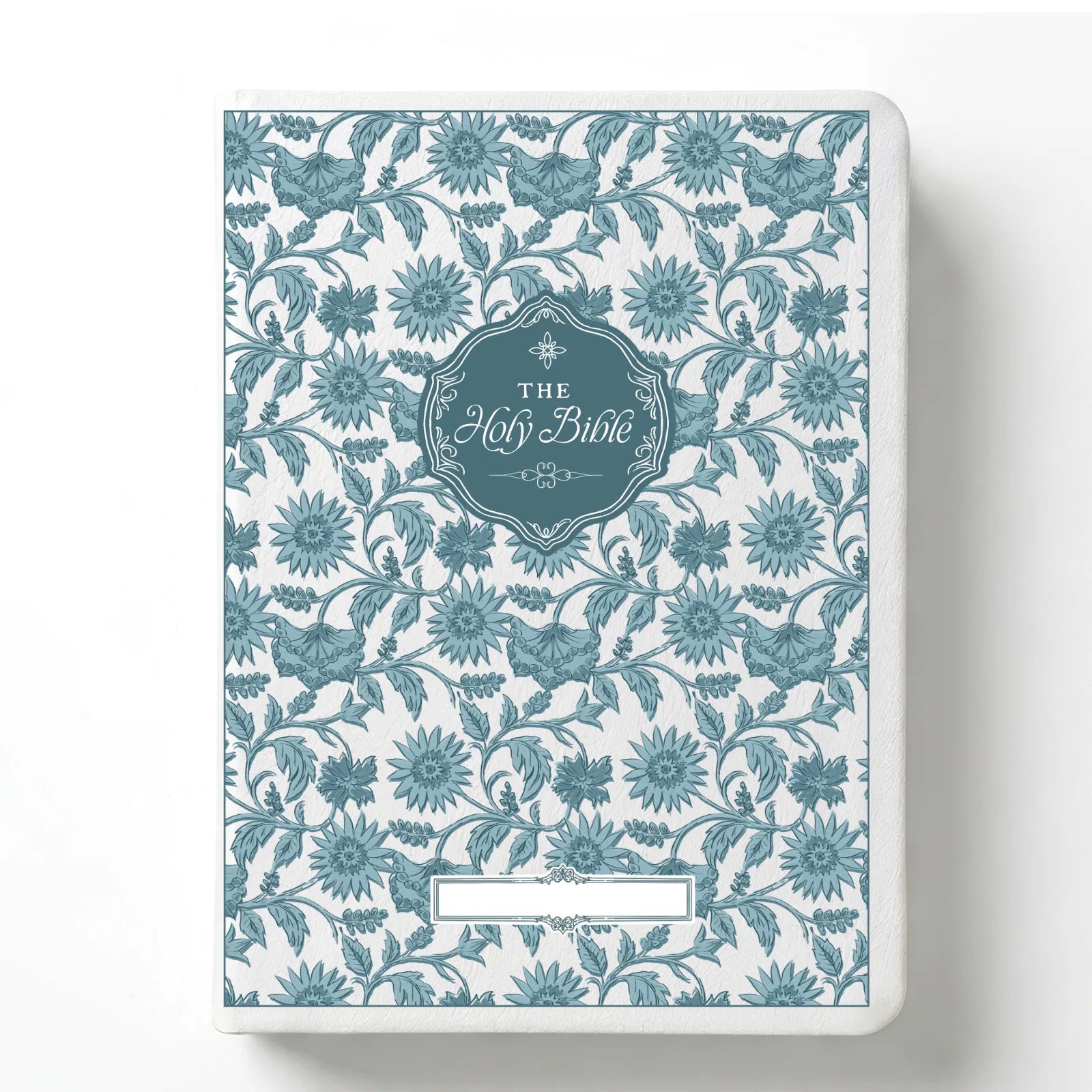 Custom Notetaking Bible with Name Plate - Garden Tapestry Design