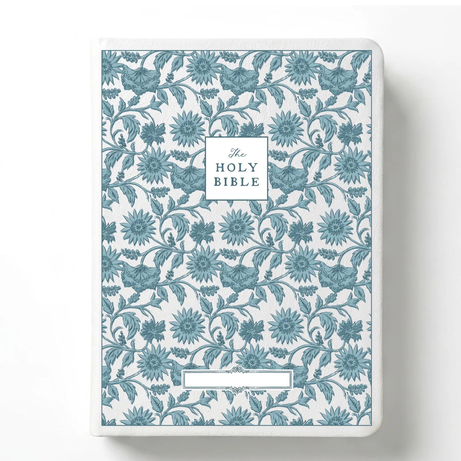 Custom Notetaking Bible with Name Plate - Garden Tapestry Design
