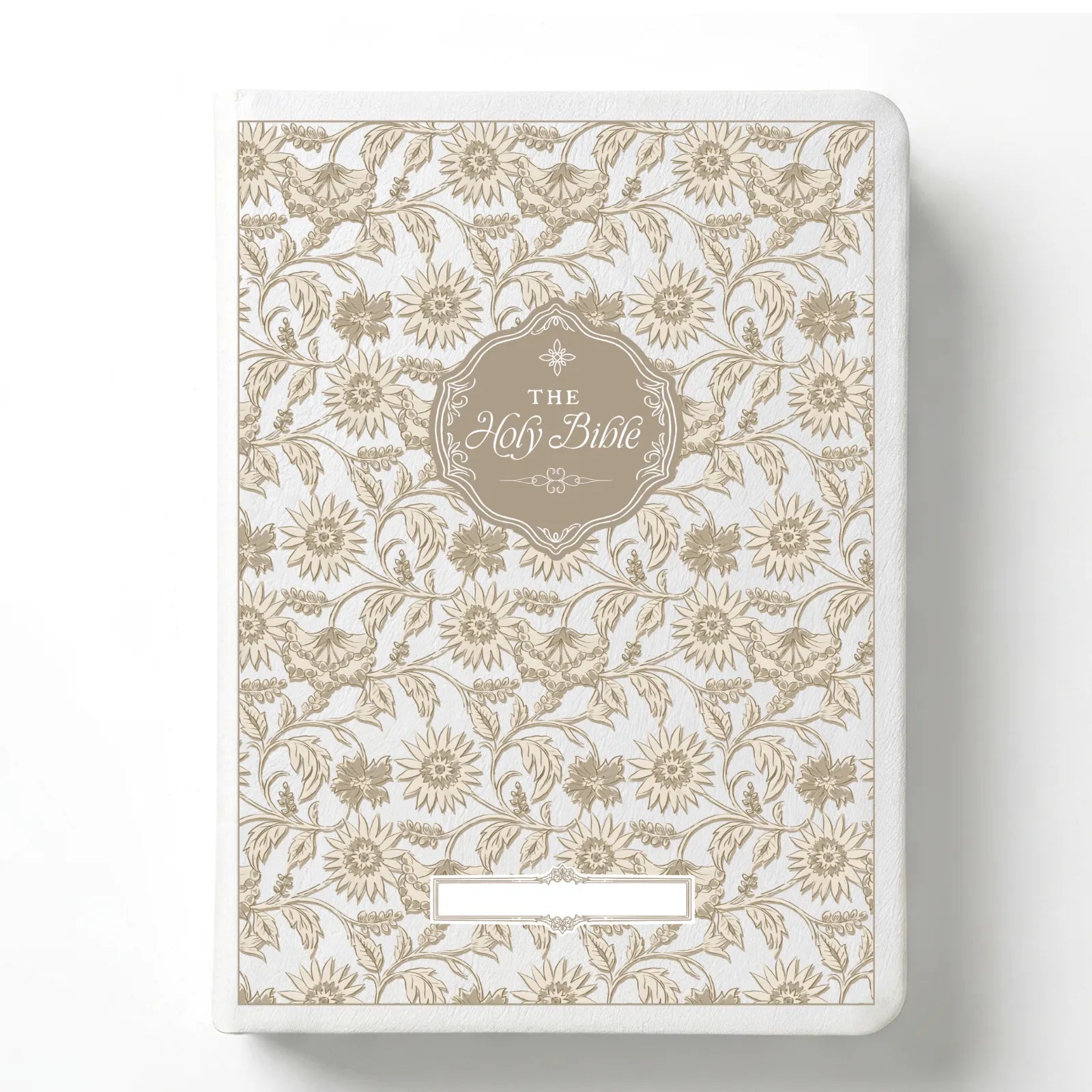 Custom Notetaking Bible with Name Plate - Garden Tapestry Design