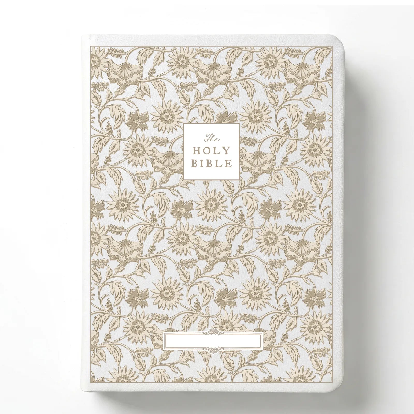 Custom Notetaking Bible with Name Plate - Garden Tapestry Design