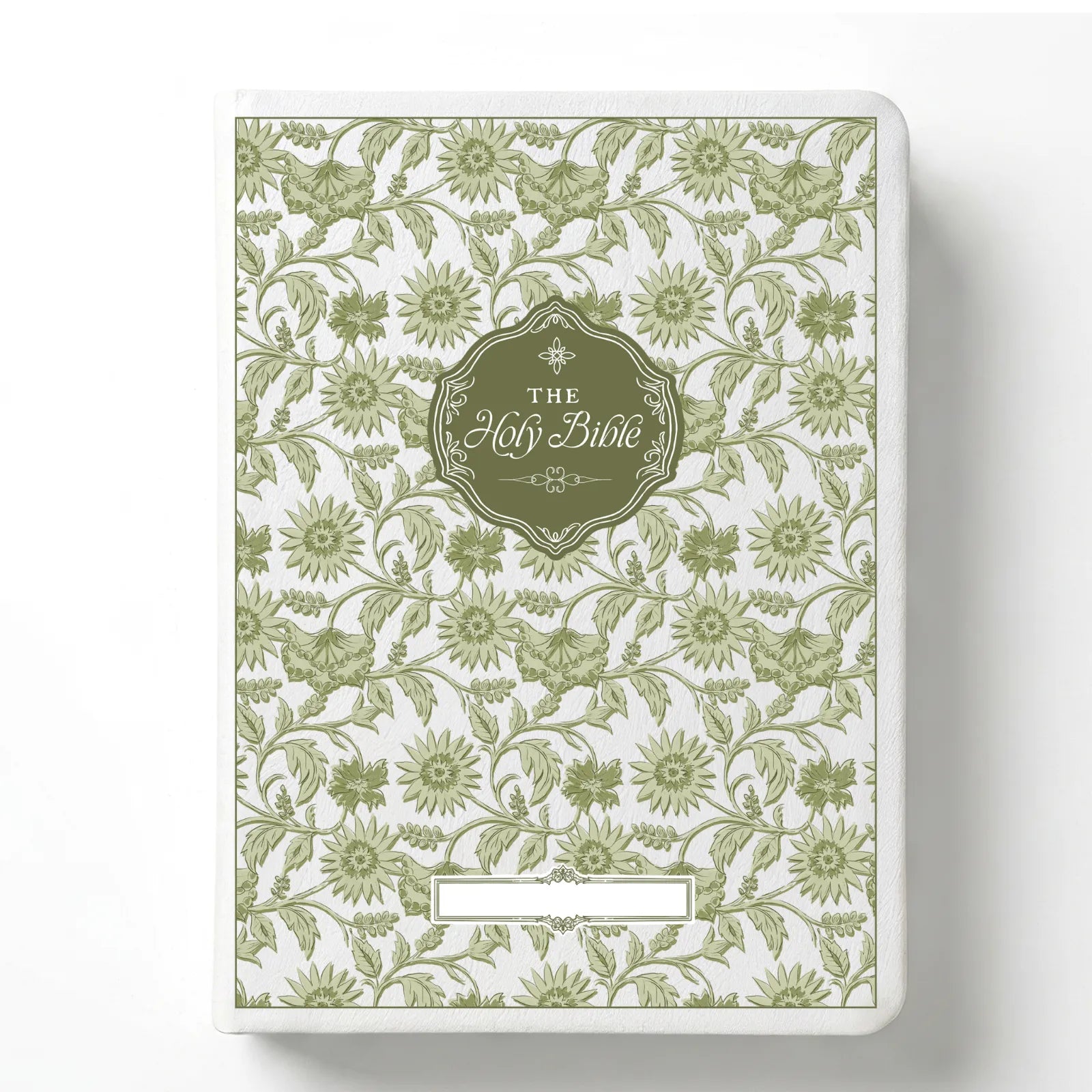 Custom Notetaking Bible with Name Plate - Garden Tapestry Design