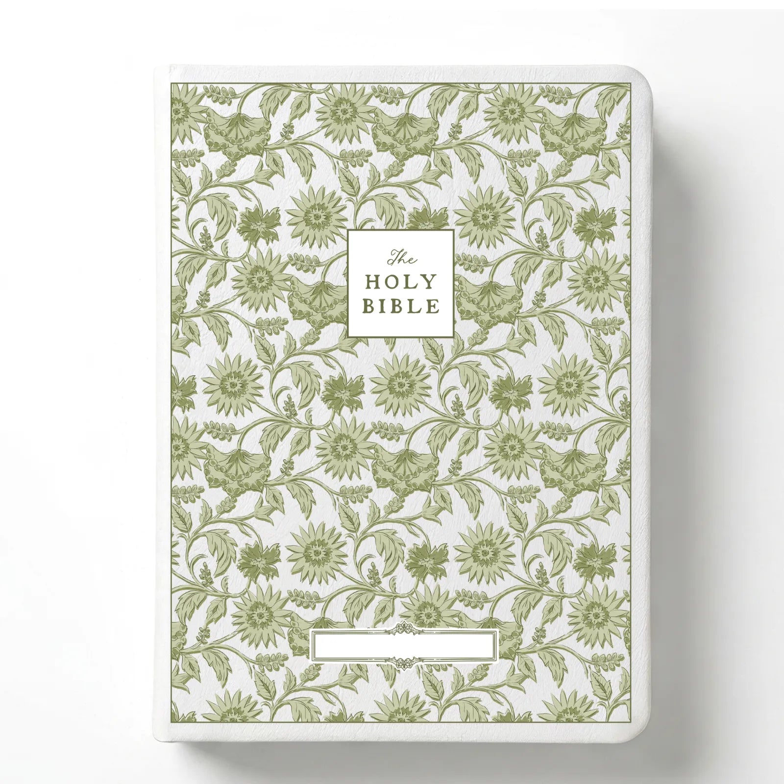 Custom Notetaking Bible with Name Plate - Garden Tapestry Design