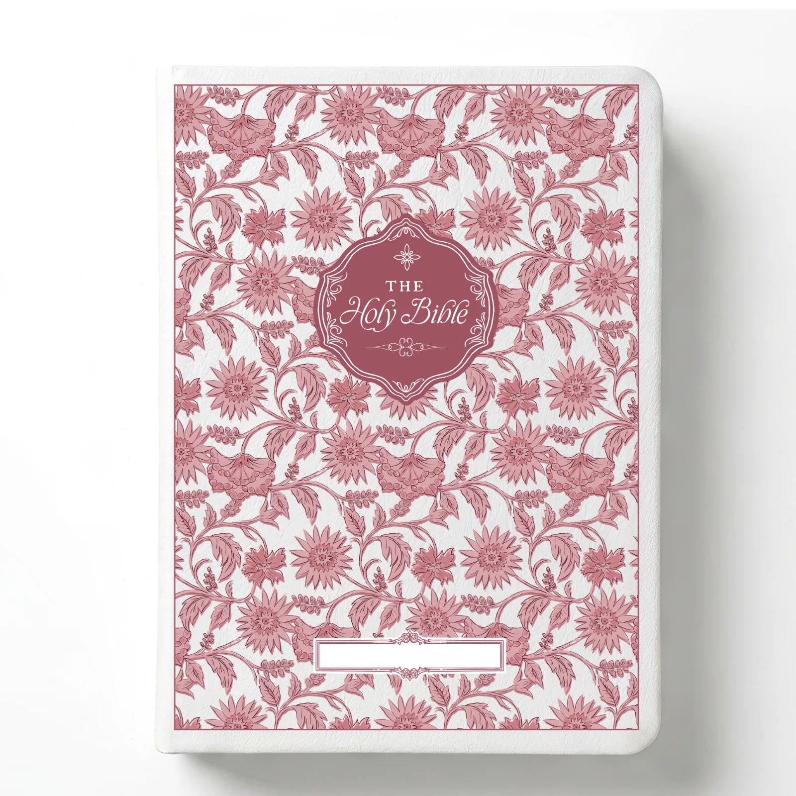 Custom Notetaking Bible with Name Plate - Garden Tapestry Design