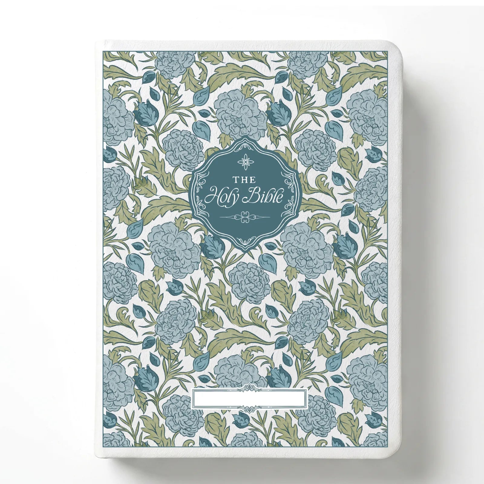 Custom Peony Meadow Notetaking Bible with Personalized Name Plate