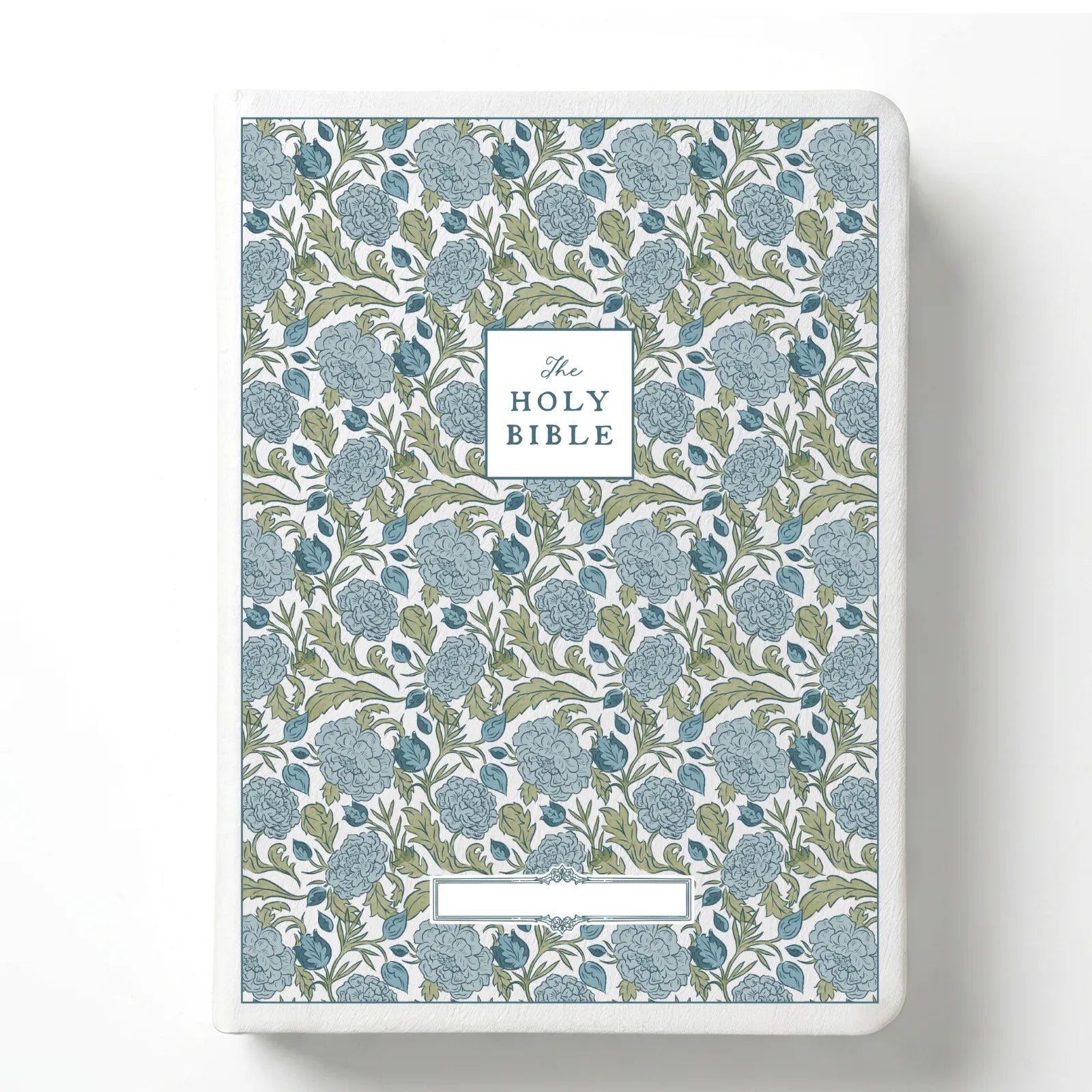 Custom Peony Meadow Notetaking Bible with Personalized Name Plate