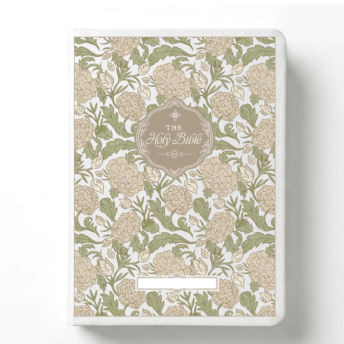 Custom Peony Meadow Notetaking Bible with Personalized Name Plate
